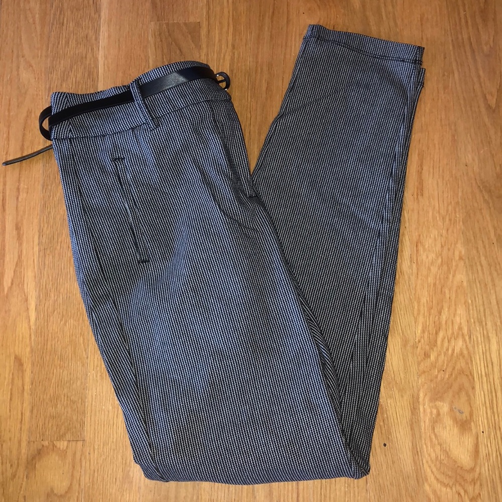 Stella Luce Black and White Pants with Belt
